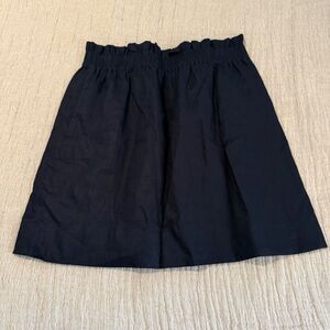 J. Crew Navy Blue Linen Paperbag Skirt